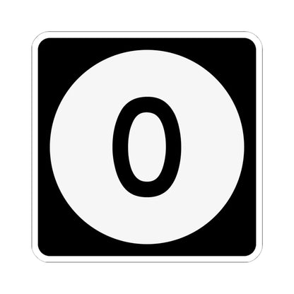 PR tertiary 0 (Puerto Rico) (Road Sign) STICKER Vinyl Kiss-Cut Decal 6 Inch White - The Sticker Space