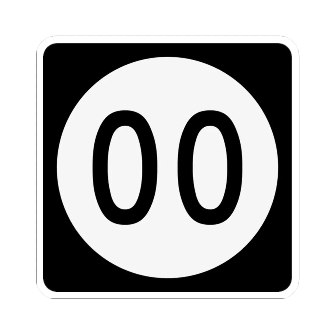 PR tertiary 00 (Puerto Rico) (Road Sign) STICKER Vinyl Kiss-Cut Decal 2 Inch White - The Sticker Space