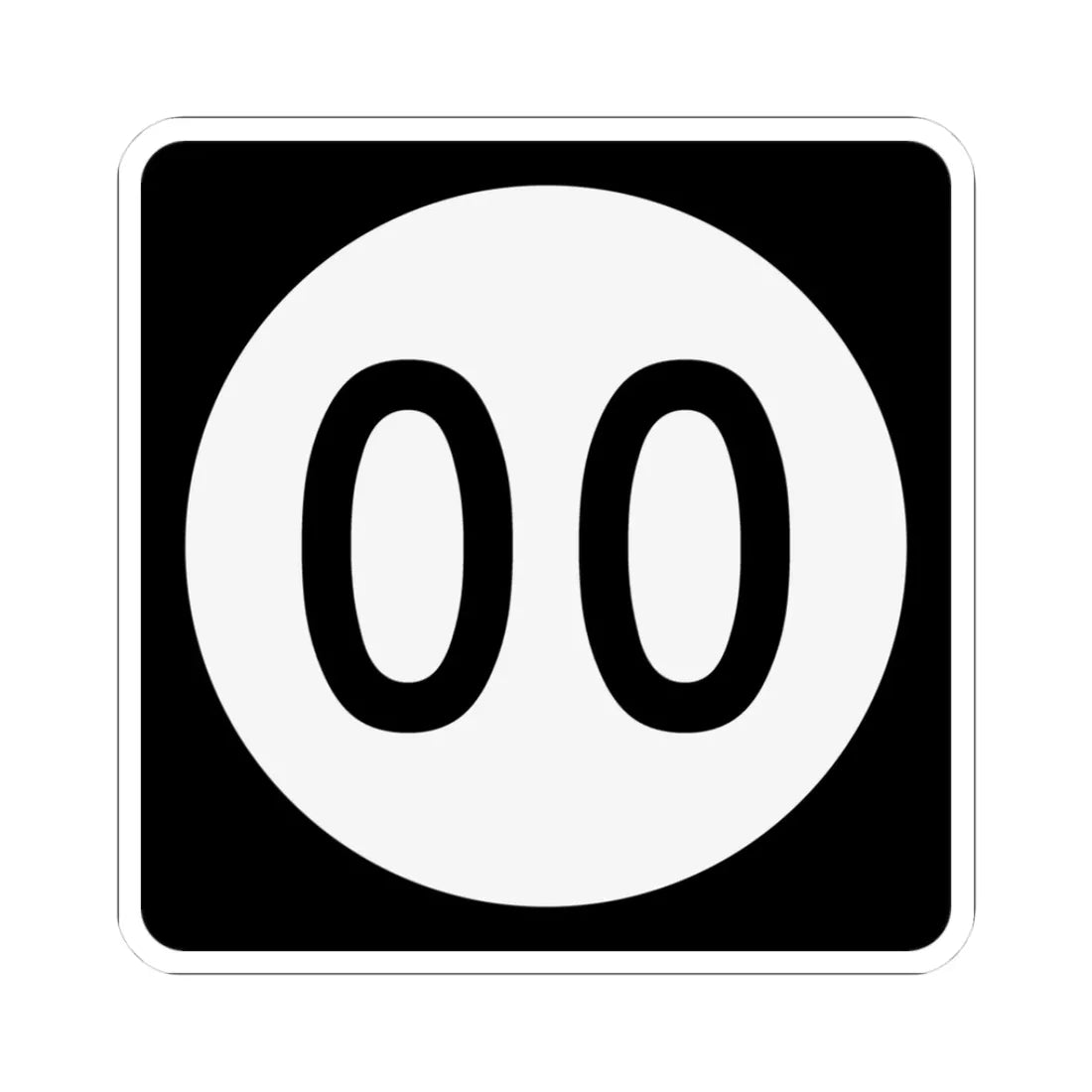 PR tertiary 00 (Puerto Rico) (Road Sign) STICKER Vinyl Kiss-Cut Decal 3 Inch White - The Sticker Space