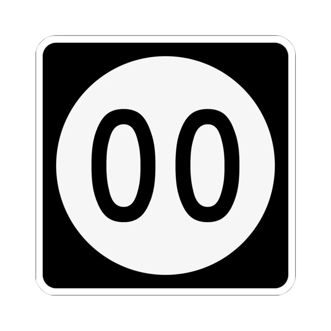 PR tertiary 00 (Puerto Rico) (Road Sign) STICKER Vinyl Kiss-Cut Decal 4 Inch White - The Sticker Space