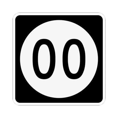 PR tertiary 00 (Puerto Rico) (Road Sign) STICKER Vinyl Kiss-Cut Decal 4 Inch White - The Sticker Space