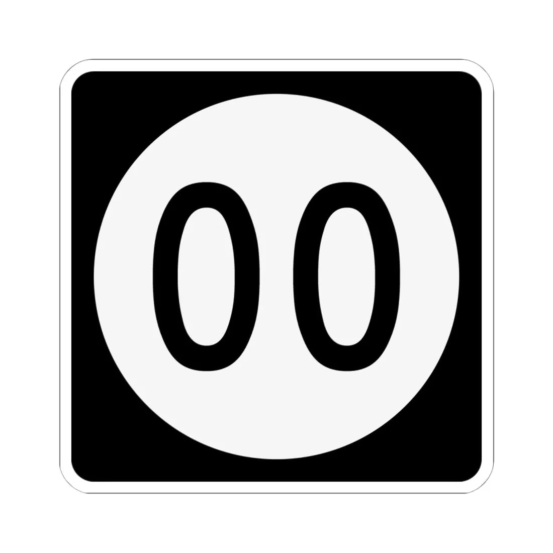 PR tertiary 00 (Puerto Rico) (Road Sign) STICKER Vinyl Kiss-Cut Decal 6 Inch White - The Sticker Space