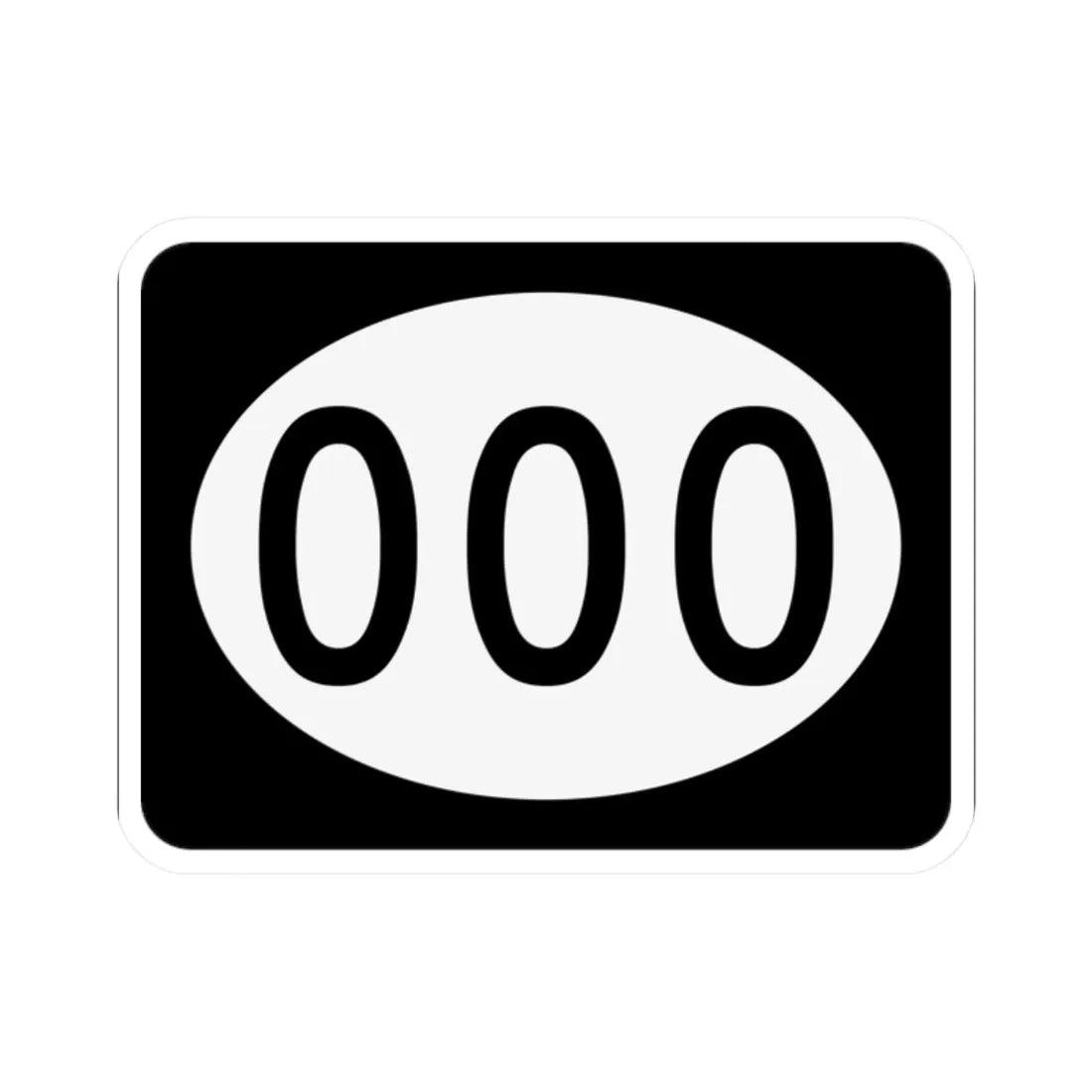 PR tertiary 000 (Puerto Rico) (Road Sign) STICKER Vinyl Kiss-Cut Decal 2 Inch White - The Sticker Space