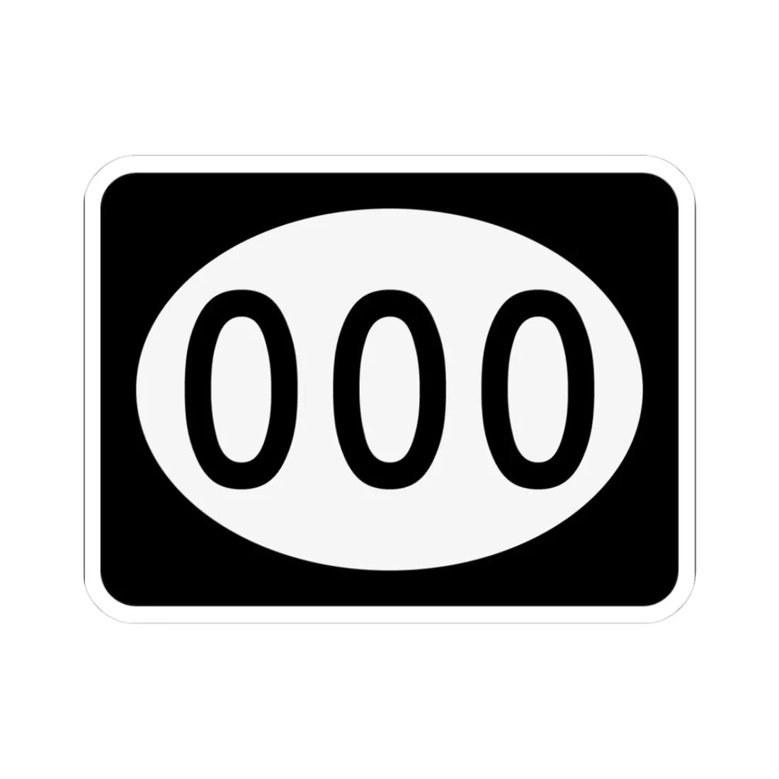 PR tertiary 000 (Puerto Rico) (Road Sign) STICKER Vinyl Kiss-Cut Decal 3 Inch White - The Sticker Space