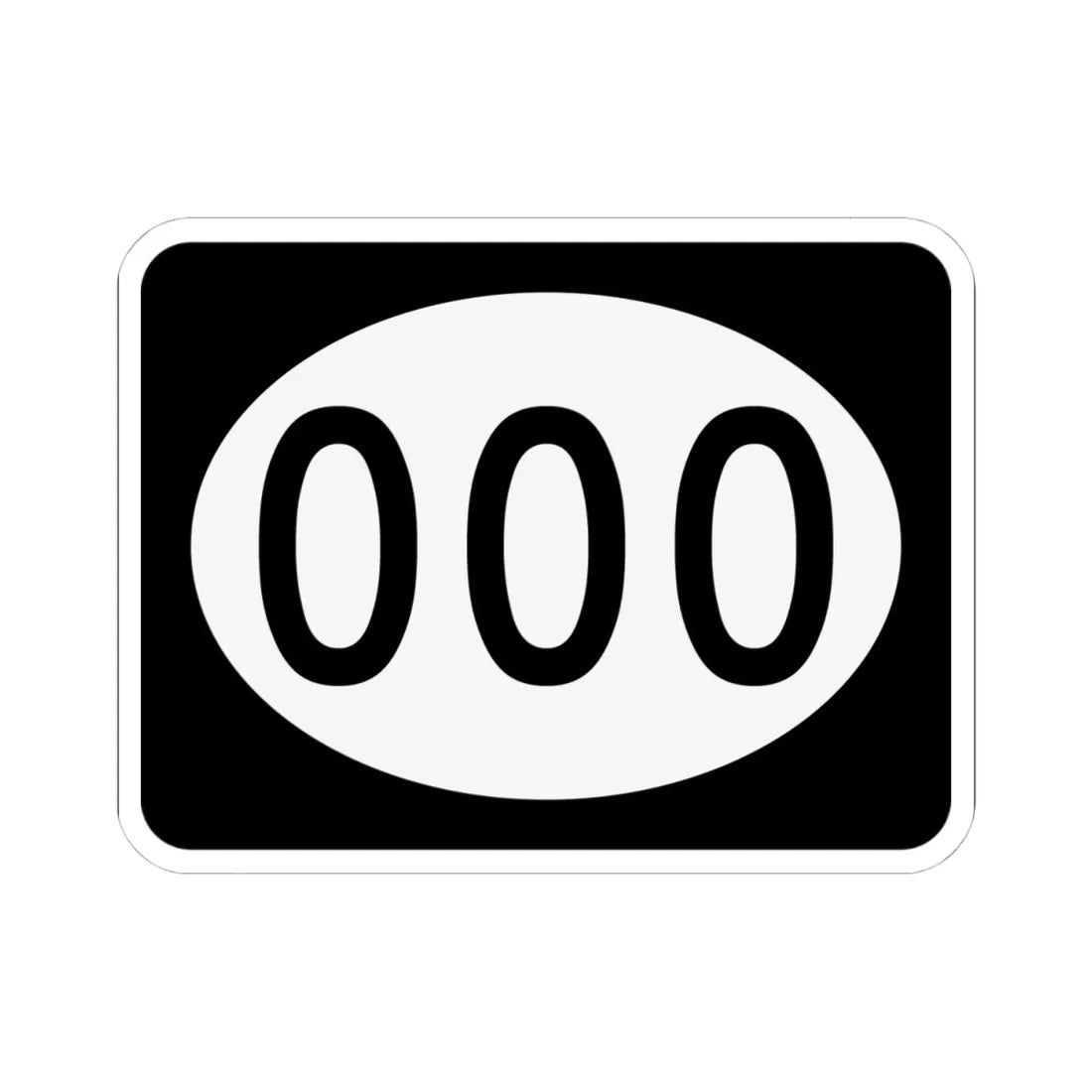 PR tertiary 000 (Puerto Rico) (Road Sign) STICKER Vinyl Kiss-Cut Decal 4 Inch White - The Sticker Space