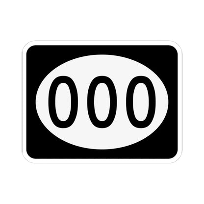 PR tertiary 000 (Puerto Rico) (Road Sign) STICKER Vinyl Kiss-Cut Decal 4 Inch White - The Sticker Space