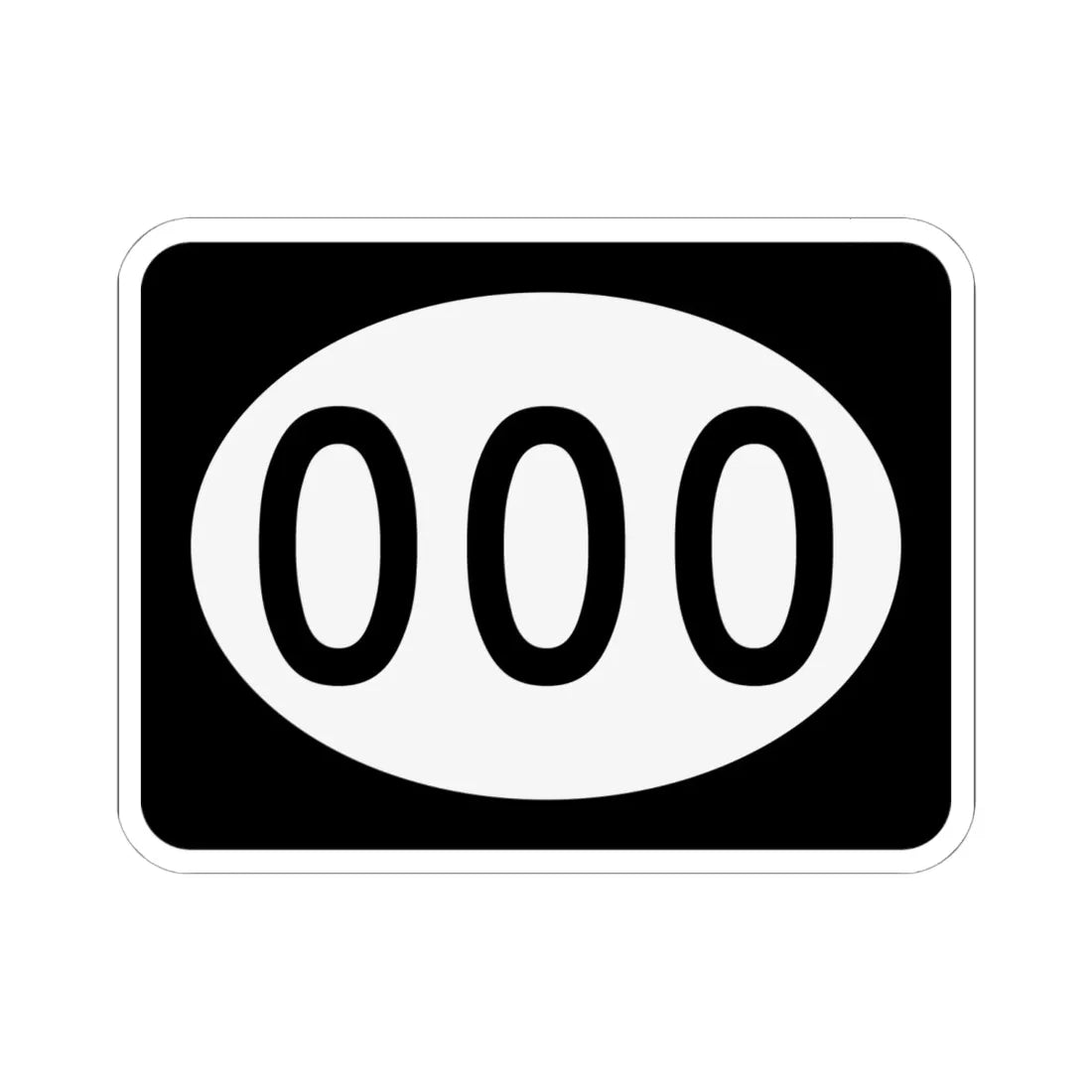 PR tertiary 000 (Puerto Rico) (Road Sign) STICKER Vinyl Kiss-Cut Decal 6 Inch White - The Sticker Space