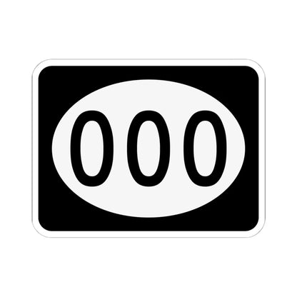 PR tertiary 000 (Puerto Rico) (Road Sign) STICKER Vinyl Kiss-Cut Decal 6 Inch White - The Sticker Space