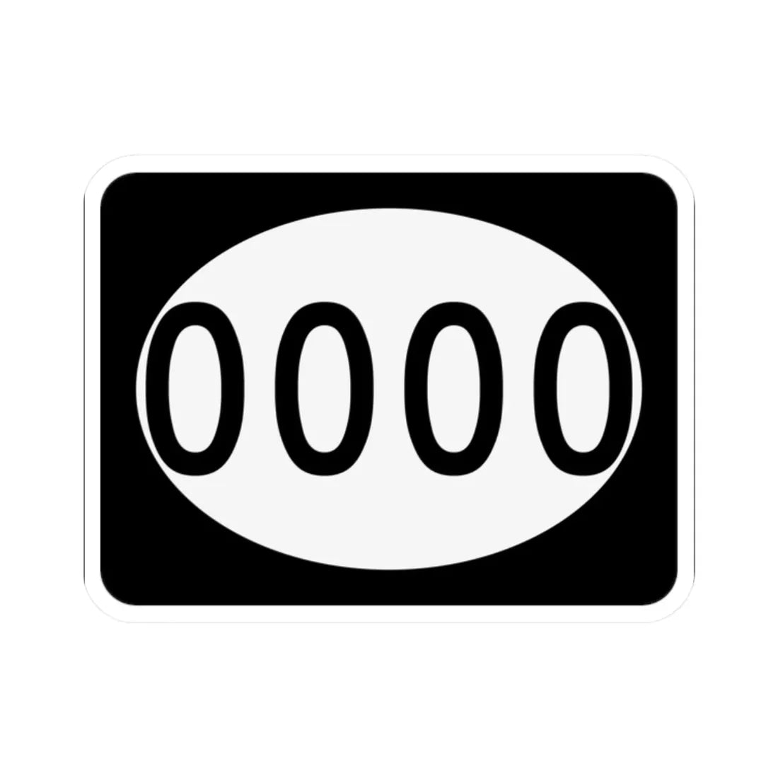 PR tertiary 0000 (Puerto Rico) (Road Sign) STICKER Vinyl Kiss-Cut Decal 2 Inch White - The Sticker Space