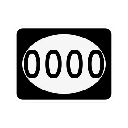 PR tertiary 0000 (Puerto Rico) (Road Sign) STICKER Vinyl Kiss-Cut Decal 2 Inch White - The Sticker Space