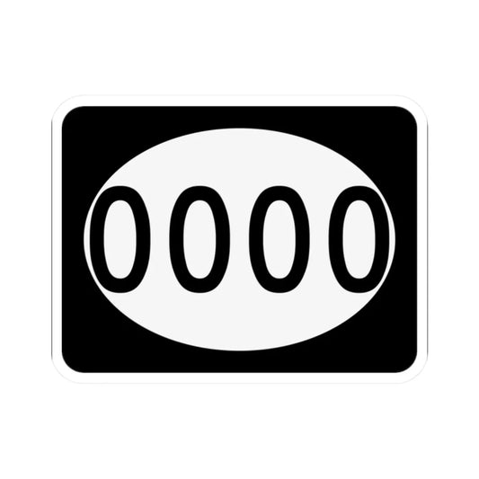 PR tertiary 0000 (Puerto Rico) (Road Sign) STICKER Vinyl Kiss-Cut Decal 2 Inch White - The Sticker Space