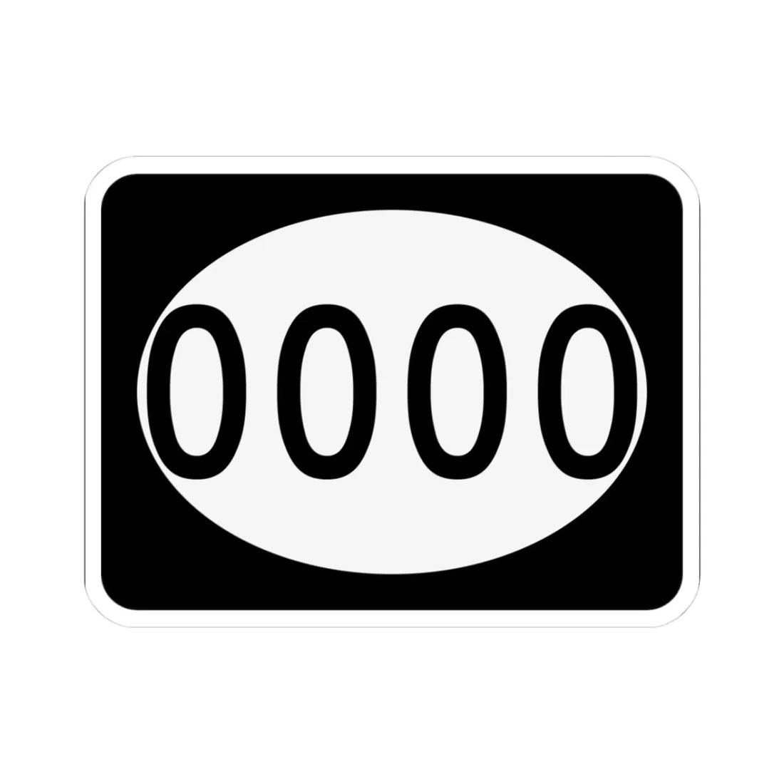 PR tertiary 0000 (Puerto Rico) (Road Sign) STICKER Vinyl Kiss-Cut Decal 3 Inch White - The Sticker Space