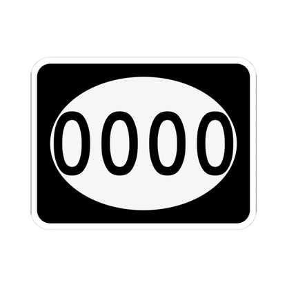 PR tertiary 0000 (Puerto Rico) (Road Sign) STICKER Vinyl Kiss-Cut Decal 3 Inch White - The Sticker Space