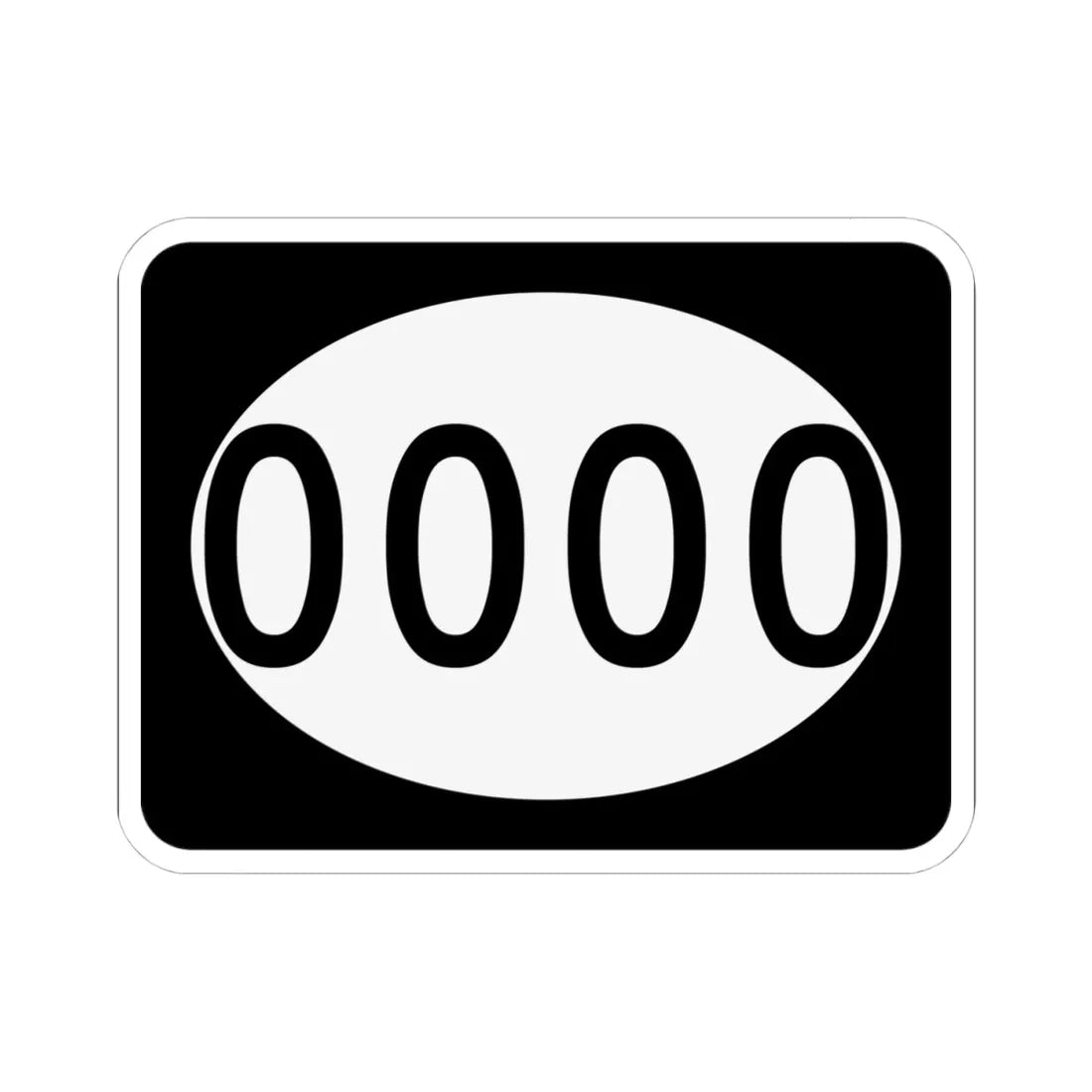 PR tertiary 0000 (Puerto Rico) (Road Sign) STICKER Vinyl Kiss-Cut Decal 4 Inch White - The Sticker Space