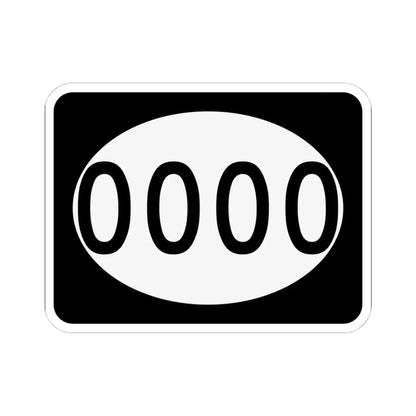 PR tertiary 0000 (Puerto Rico) (Road Sign) STICKER Vinyl Kiss-Cut Decal 4 Inch White - The Sticker Space