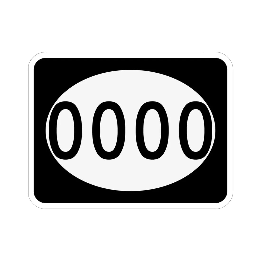 PR tertiary 0000 (Puerto Rico) (Road Sign) STICKER Vinyl Kiss-Cut Decal 6 Inch White - The Sticker Space