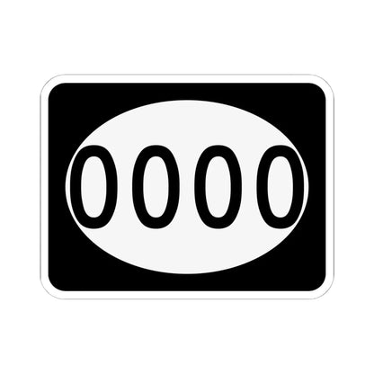 PR tertiary 0000 (Puerto Rico) (Road Sign) STICKER Vinyl Kiss-Cut Decal 6 Inch White - The Sticker Space