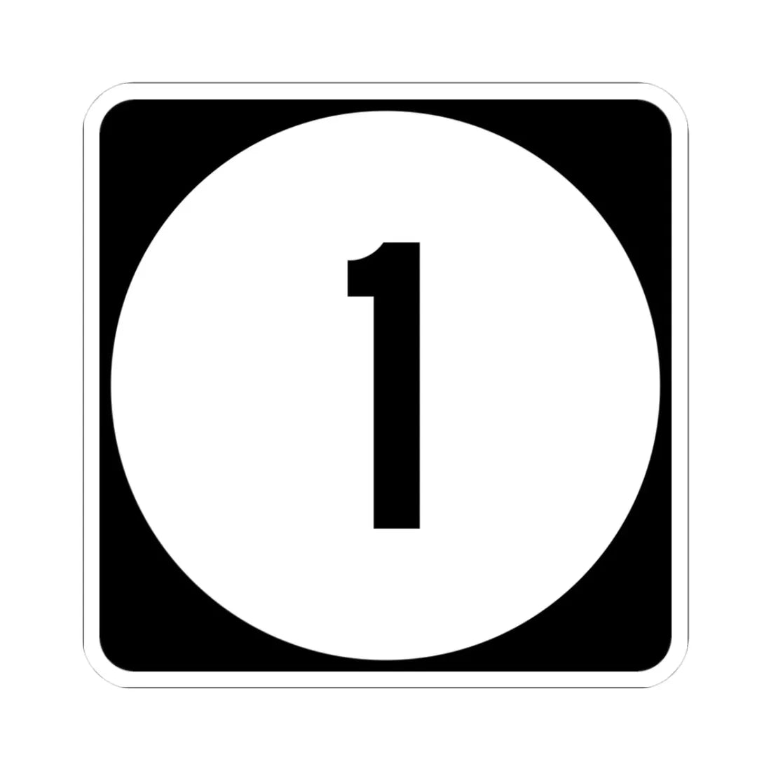 PR tertiary 1 (Puerto Rico) (Road Sign) STICKER Vinyl Kiss-Cut Decal 3 Inch White - The Sticker Space