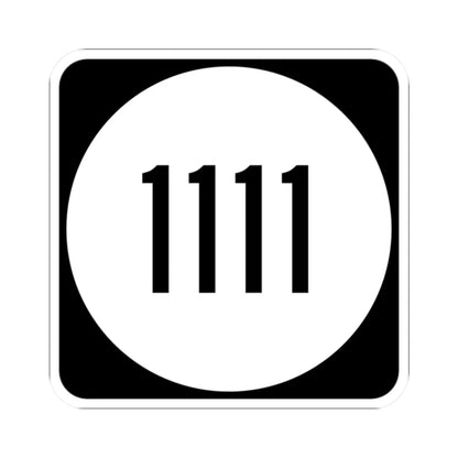 PR tertiary 1111 (Puerto Rico) (Road Sign) STICKER Vinyl Kiss-Cut Decal 2 Inch White - The Sticker Space
