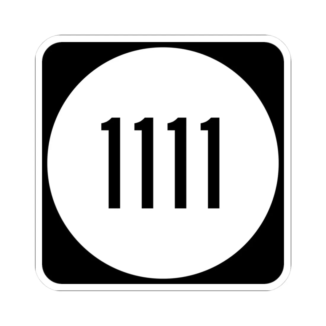 PR tertiary 1111 (Puerto Rico) (Road Sign) STICKER Vinyl Kiss-Cut Decal 3 Inch White - The Sticker Space