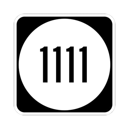 PR tertiary 1111 (Puerto Rico) (Road Sign) STICKER Vinyl Kiss-Cut Decal 4 Inch White - The Sticker Space