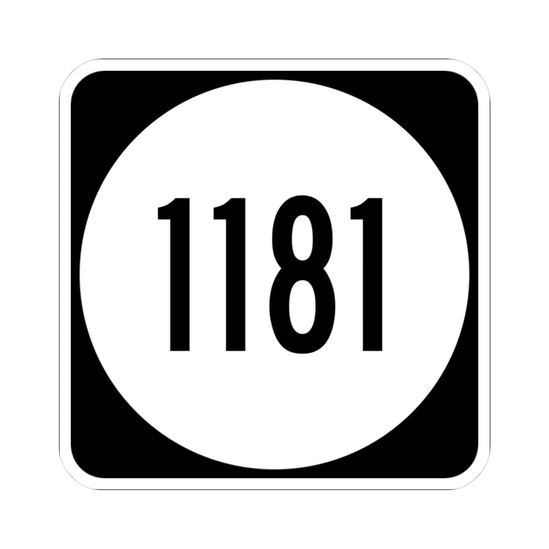 PR tertiary 1181 (Puerto Rico) (Road Sign) STICKER Vinyl Kiss-Cut Decal 3 Inch White - The Sticker Space