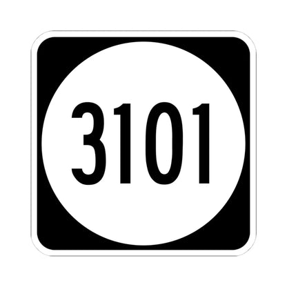 PR tertiary 3101 (Puerto Rico) (Road Sign) STICKER Vinyl Kiss-Cut Decal 4 Inch White - The Sticker Space