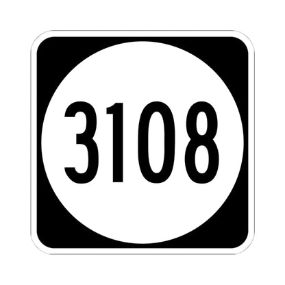 PR tertiary 3108 (Puerto Rico) (Road Sign) STICKER Vinyl Kiss-Cut Decal 6 Inch White - The Sticker Space