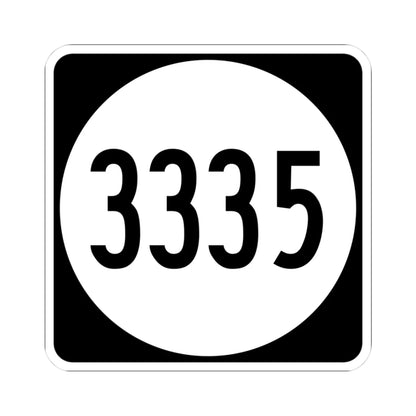 PR tertiary 3335 (Puerto Rico) (Road Sign) STICKER Vinyl Kiss-Cut Decal 3 Inch White - The Sticker Space
