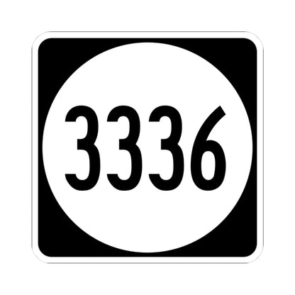 PR tertiary 3336 (Puerto Rico) (Road Sign) STICKER Vinyl Kiss-Cut Decal 3 Inch White - The Sticker Space