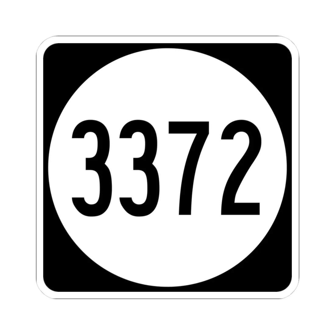 PR tertiary 3372 (Puerto Rico) (Road Sign) STICKER Vinyl Kiss-Cut Decal 3 Inch White - The Sticker Space
