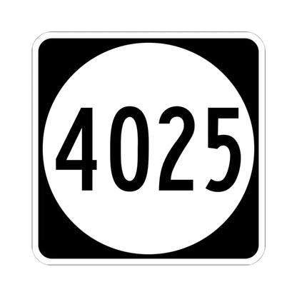 PR tertiary 4025 (Puerto Rico) (Road Sign) STICKER Vinyl Kiss-Cut Decal 6 Inch White - The Sticker Space