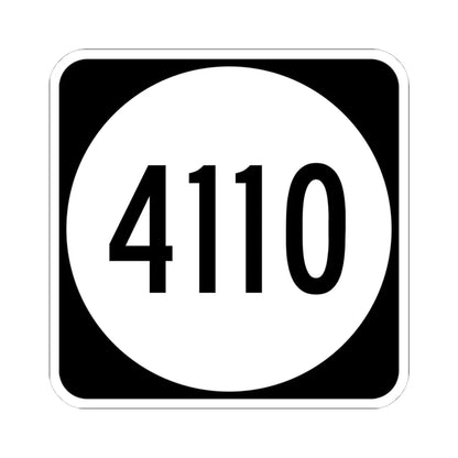 PR tertiary 4110 (Puerto Rico) (Road Sign) STICKER Vinyl Kiss-Cut Decal 4 Inch White - The Sticker Space