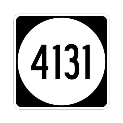 PR tertiary 4131 (Puerto Rico) (Road Sign) STICKER Vinyl Kiss-Cut Decal 3 Inch White - The Sticker Space