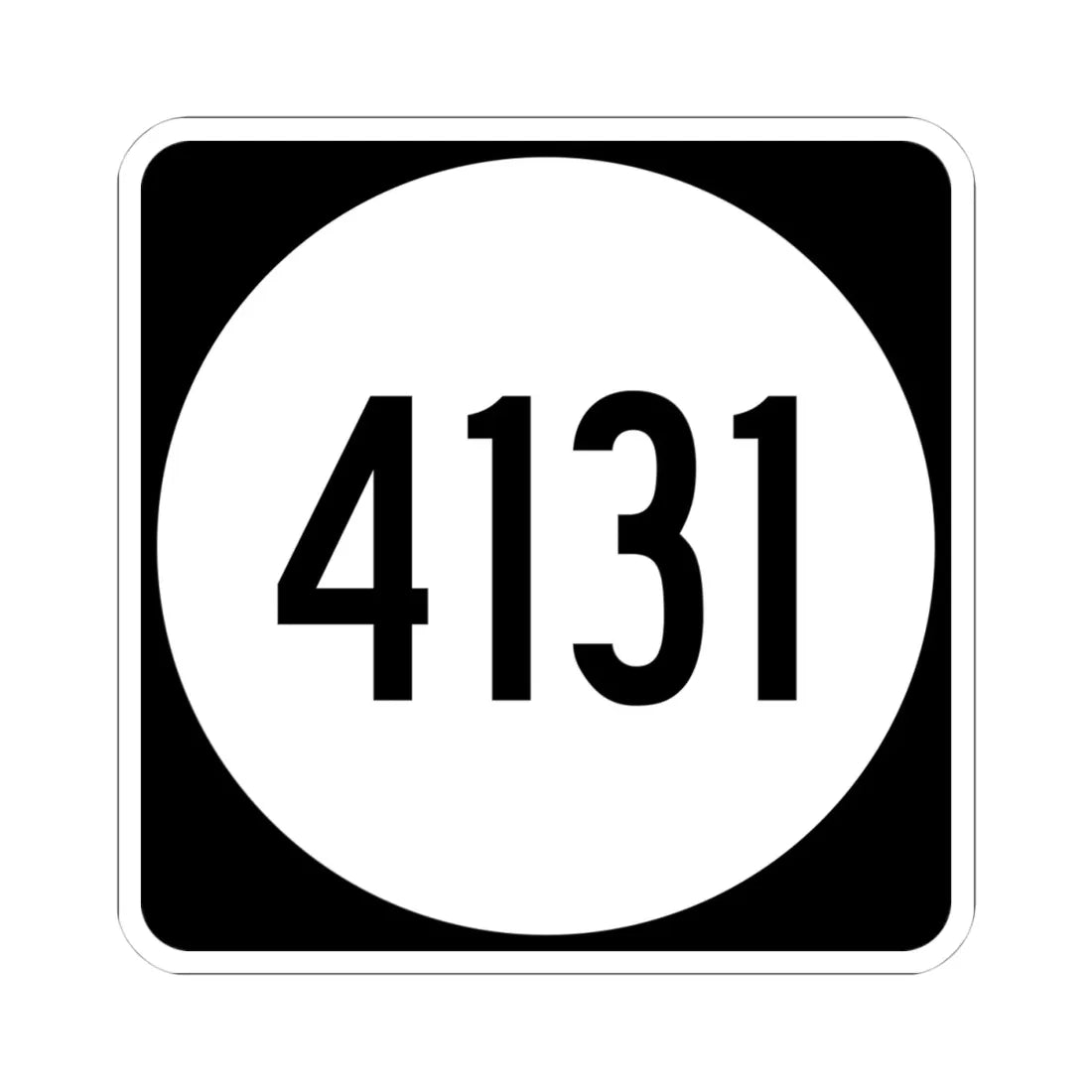 PR tertiary 4131 (Puerto Rico) (Road Sign) STICKER Vinyl Kiss-Cut Decal 4 Inch White - The Sticker Space