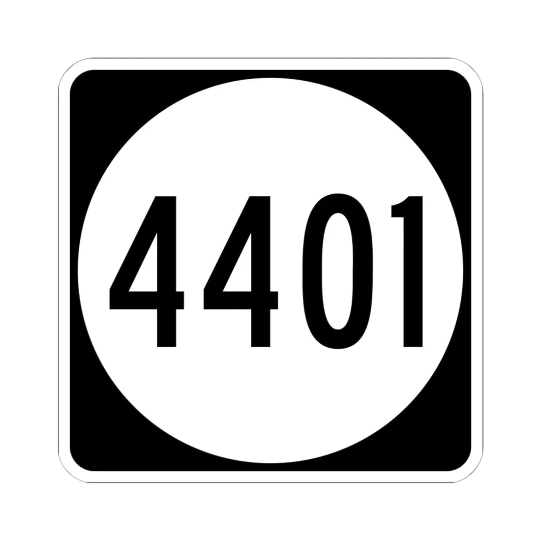 PR tertiary 4401 (Puerto Rico) (Road Sign) STICKER Vinyl Kiss-Cut Decal 6 Inch White - The Sticker Space