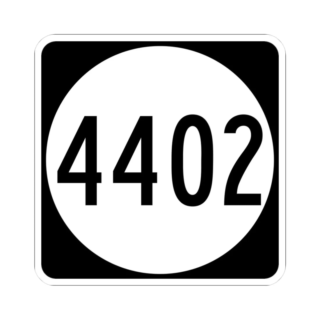 PR tertiary 4402 (Puerto Rico) (Road Sign) STICKER Vinyl Kiss-Cut Decal 3 Inch White - The Sticker Space