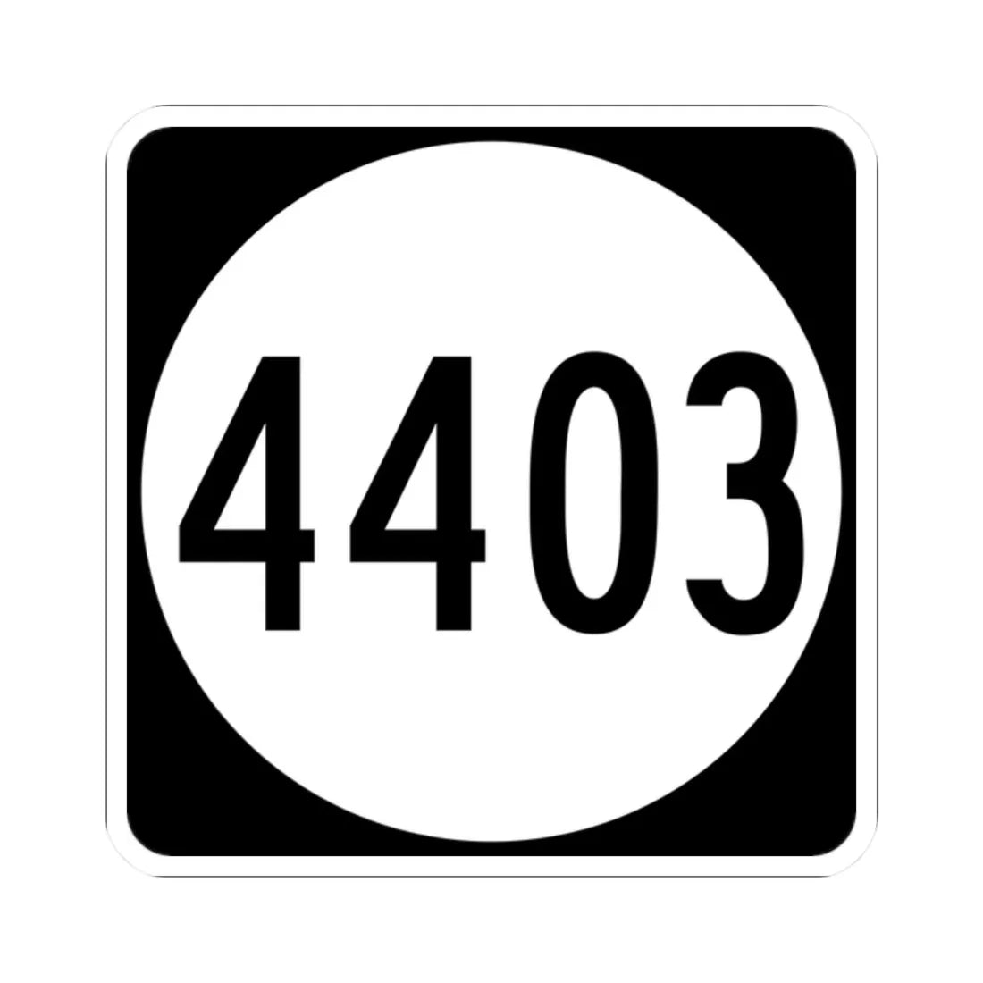 PR tertiary 4403 (Puerto Rico) (Road Sign) STICKER Vinyl Kiss-Cut Decal 2 Inch White - The Sticker Space