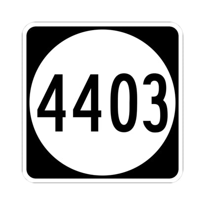 PR tertiary 4403 (Puerto Rico) (Road Sign) STICKER Vinyl Kiss-Cut Decal 3 Inch White - The Sticker Space