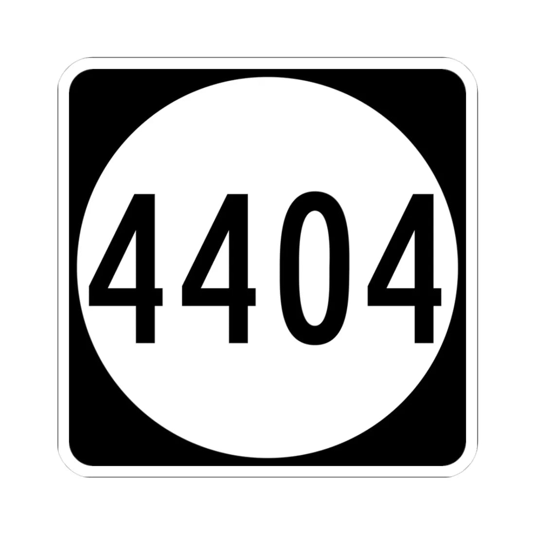 PR tertiary 4404 (Puerto Rico) (Road Sign) STICKER Vinyl Kiss-Cut Decal 3 Inch White - The Sticker Space