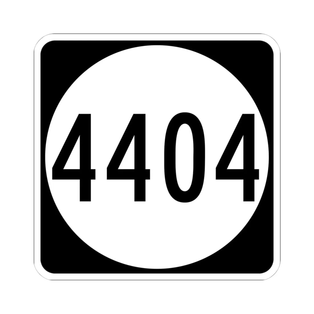 PR tertiary 4404 (Puerto Rico) (Road Sign) STICKER Vinyl Kiss-Cut Decal 4 Inch White - The Sticker Space