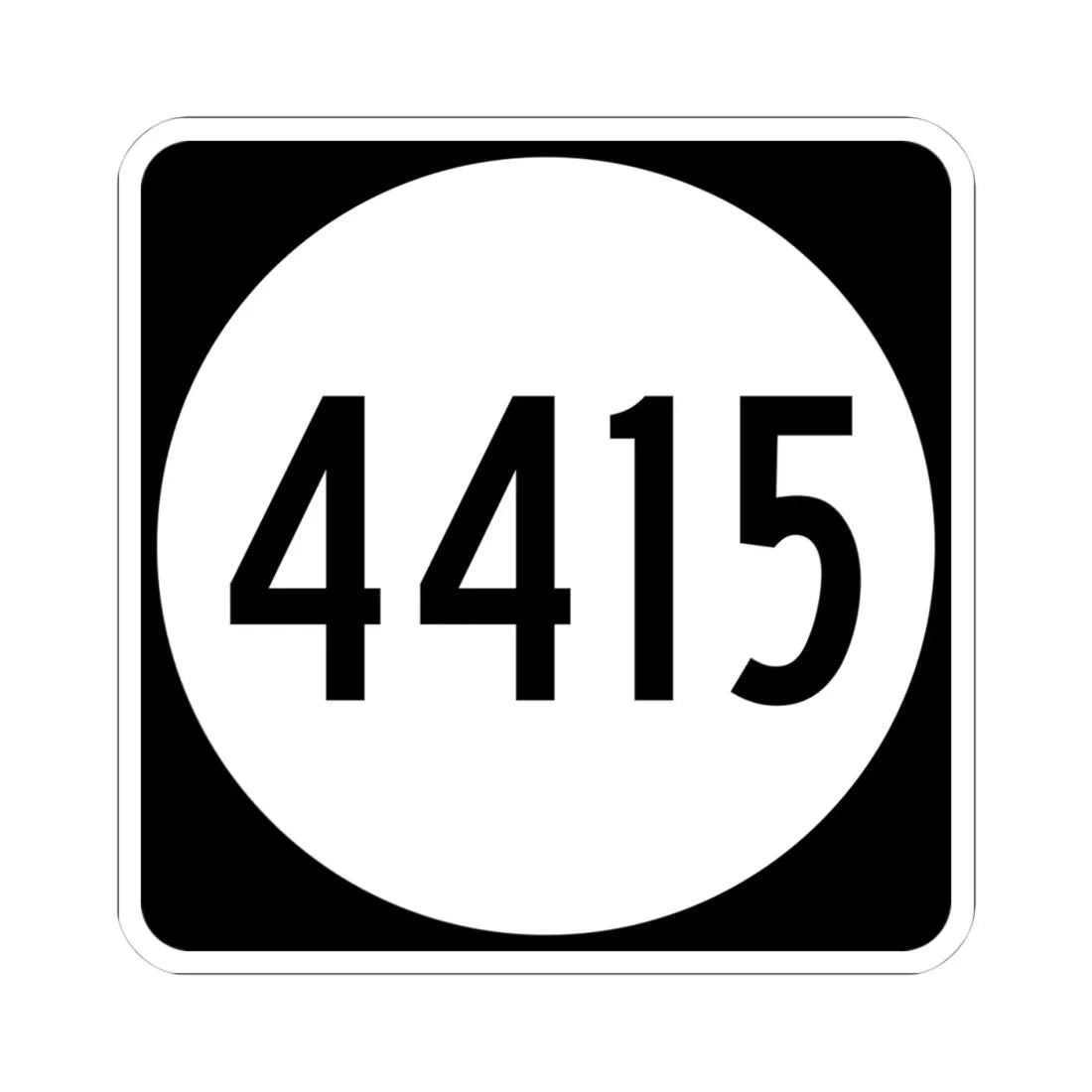 PR tertiary 4415 (Puerto Rico) (Road Sign) STICKER Vinyl Kiss-Cut Decal 4 Inch White - The Sticker Space