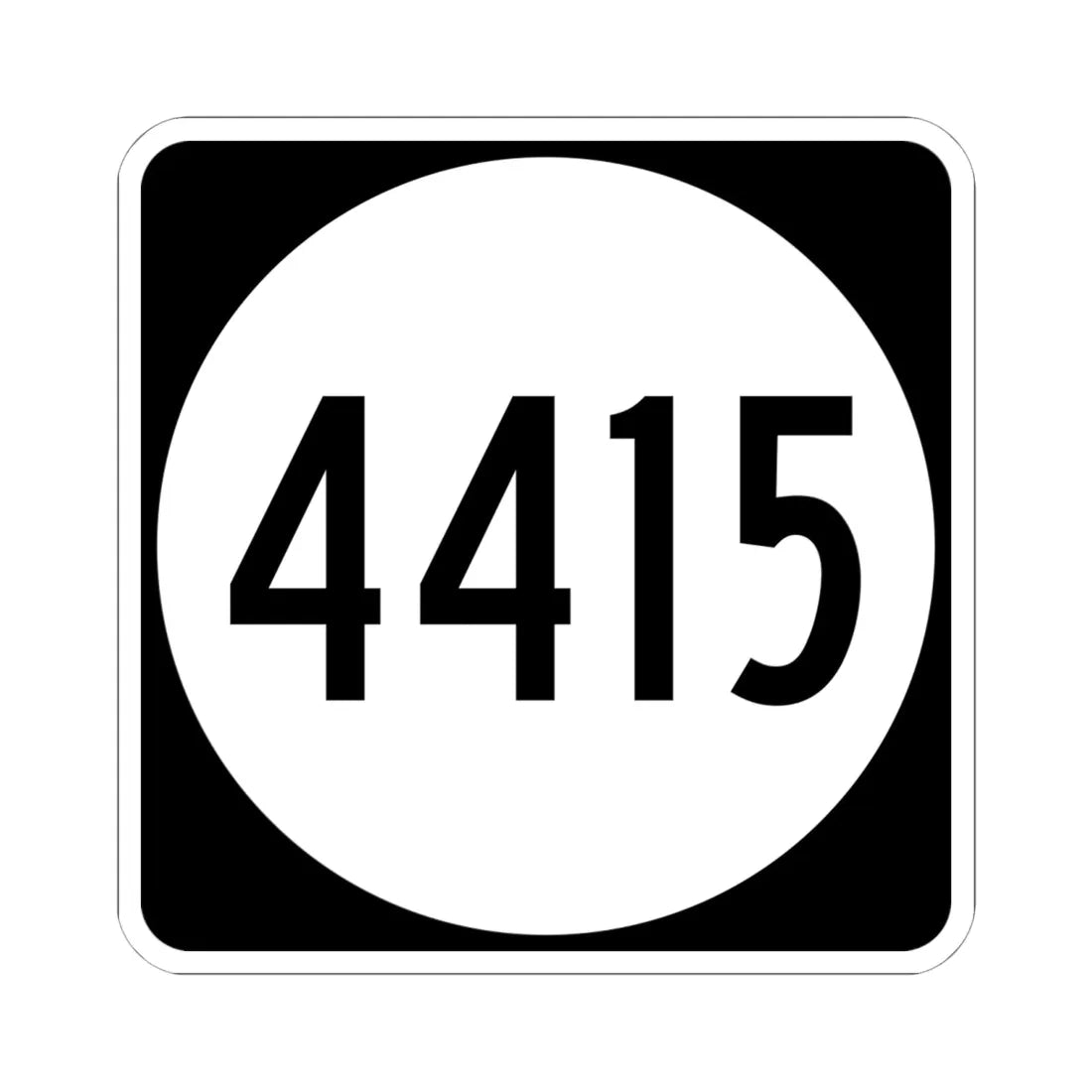 PR tertiary 4415 (Puerto Rico) (Road Sign) STICKER Vinyl Kiss-Cut Decal 6 Inch White - The Sticker Space