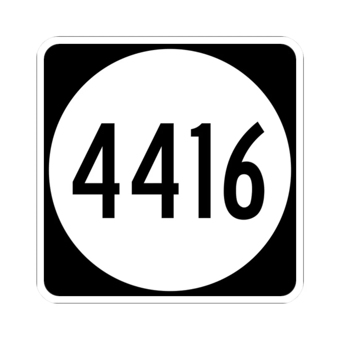 PR tertiary 4416 (Puerto Rico) (Road Sign) STICKER Vinyl Kiss-Cut Decal 2 Inch White - The Sticker Space