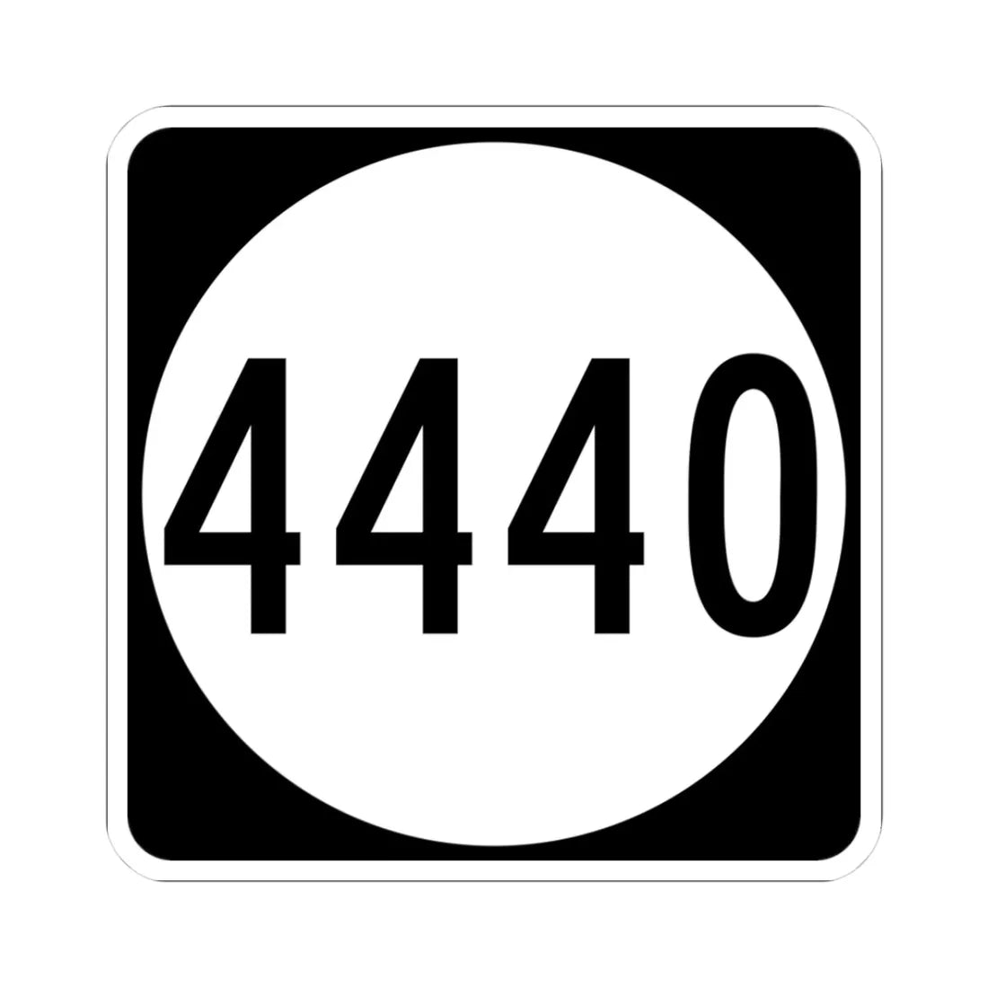 PR tertiary 4440 (Puerto Rico) (Road Sign) STICKER Vinyl Kiss-Cut Decal 3 Inch White - The Sticker Space