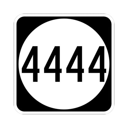 PR tertiary 4444 (Puerto Rico) (Road Sign) STICKER Vinyl Kiss-Cut Decal 3 Inch White - The Sticker Space