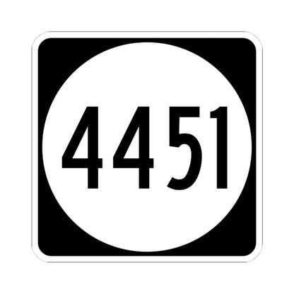 PR tertiary 4451 (Puerto Rico) (Road Sign) STICKER Vinyl Kiss-Cut Decal 4 Inch White - The Sticker Space