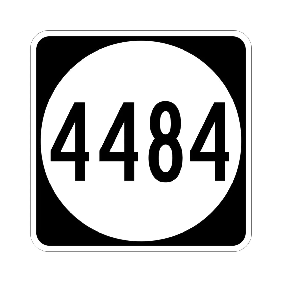 PR tertiary 4484 (Puerto Rico) (Road Sign) STICKER Vinyl Kiss-Cut Decal 6 Inch White - The Sticker Space