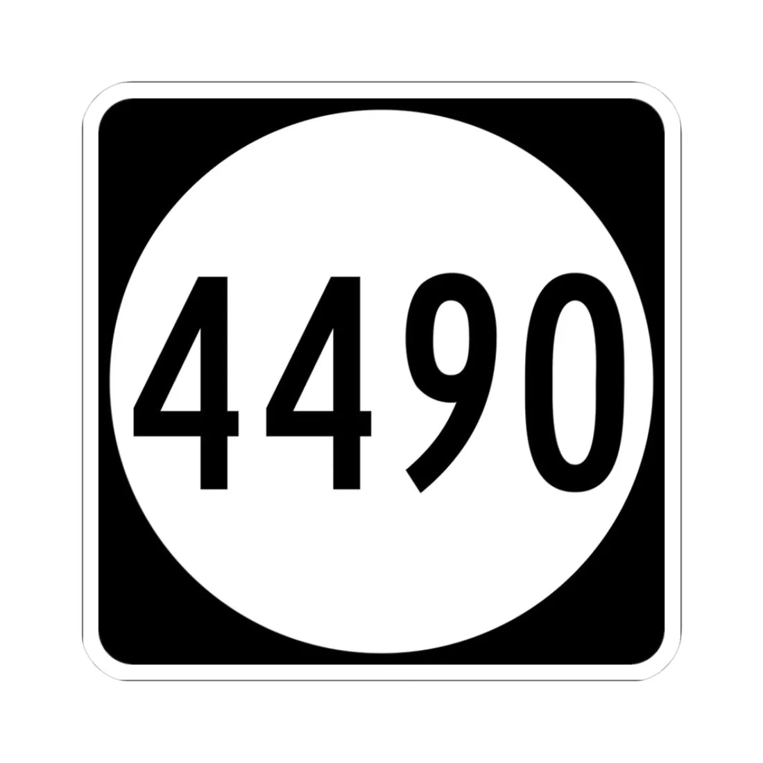 PR tertiary 4490 (Puerto Rico) (Road Sign) STICKER Vinyl Kiss-Cut Decal 3 Inch White - The Sticker Space