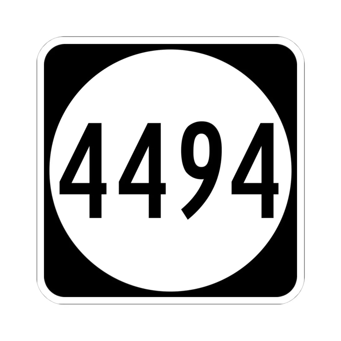 PR tertiary 4494 (Puerto Rico) (Road Sign) STICKER Vinyl Kiss-Cut Decal 4 Inch White - The Sticker Space